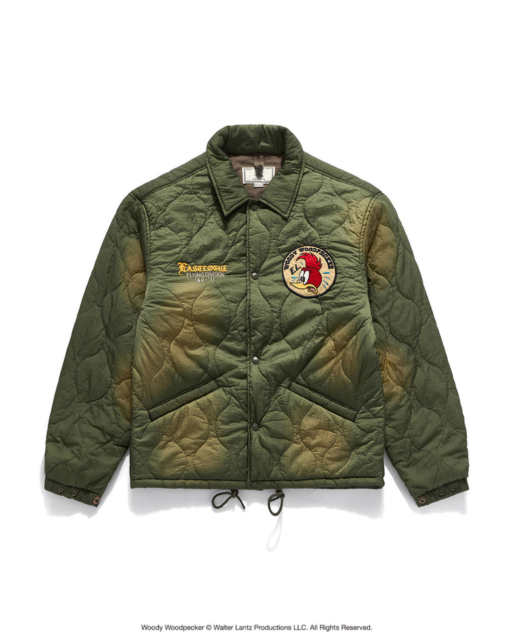 Eastlogue - Embroidered Mil Coach Jacket (Quilted Olive) product image 1 | TRAB K-Fashion Australia