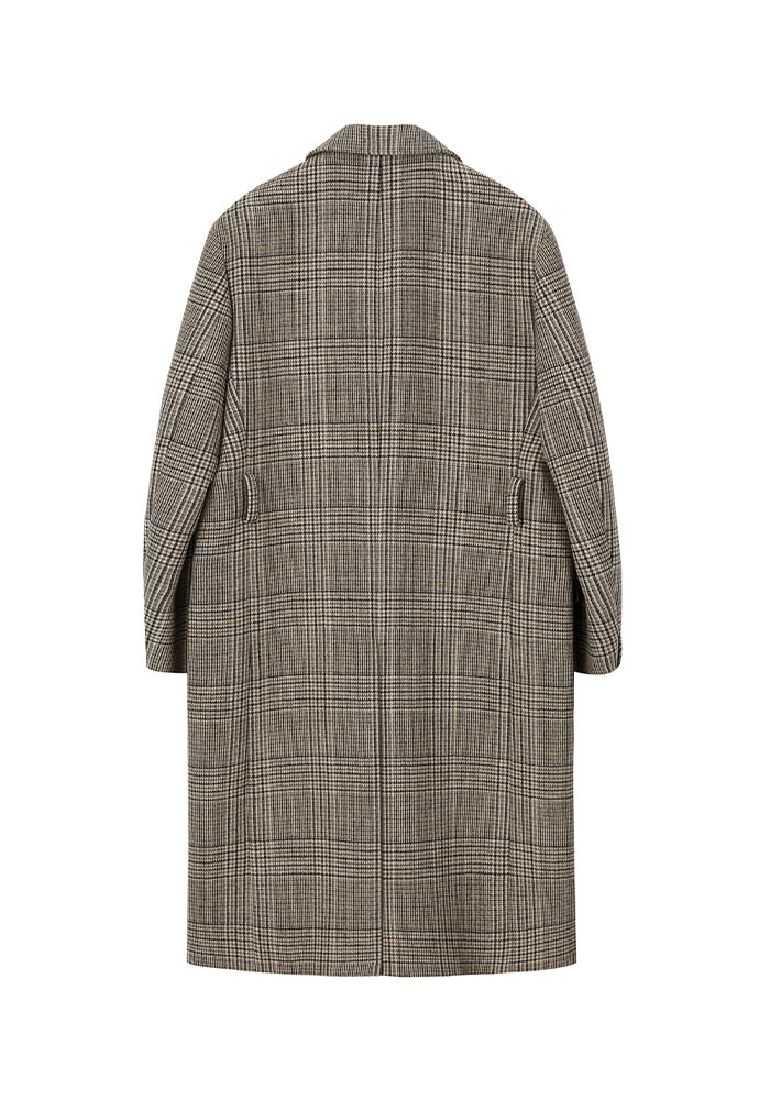 Tonywack - Crudo Cashmere Double Coat (Beige Prince Of Wales Check) product image 7 | TRAB K-Fashion Australia