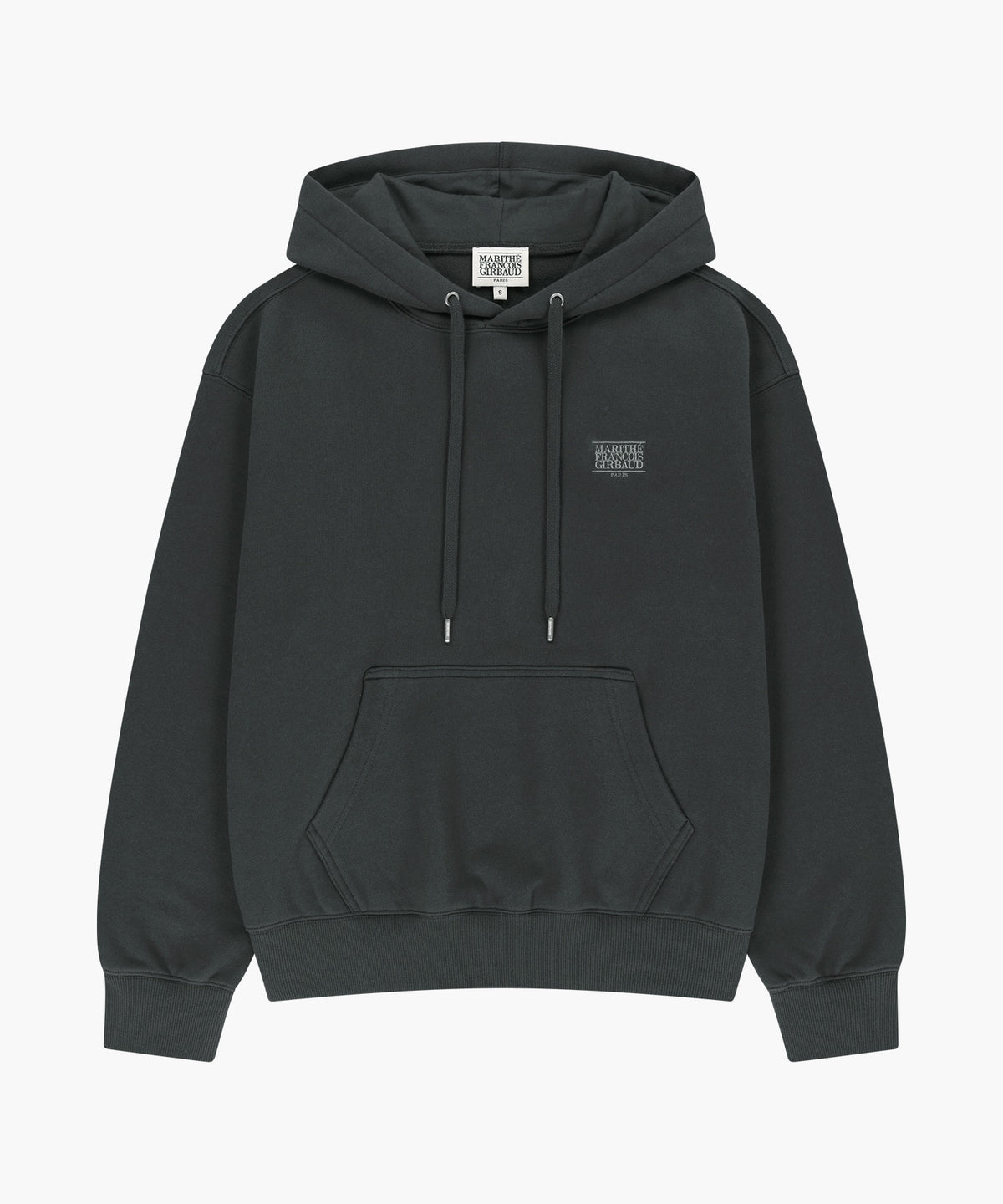 Marithe & Francois Girbaud - Small Classic Logo Oversized Hoodie (brushed) (Charcoal) product image 5 | TRAB K-Fashion Australia