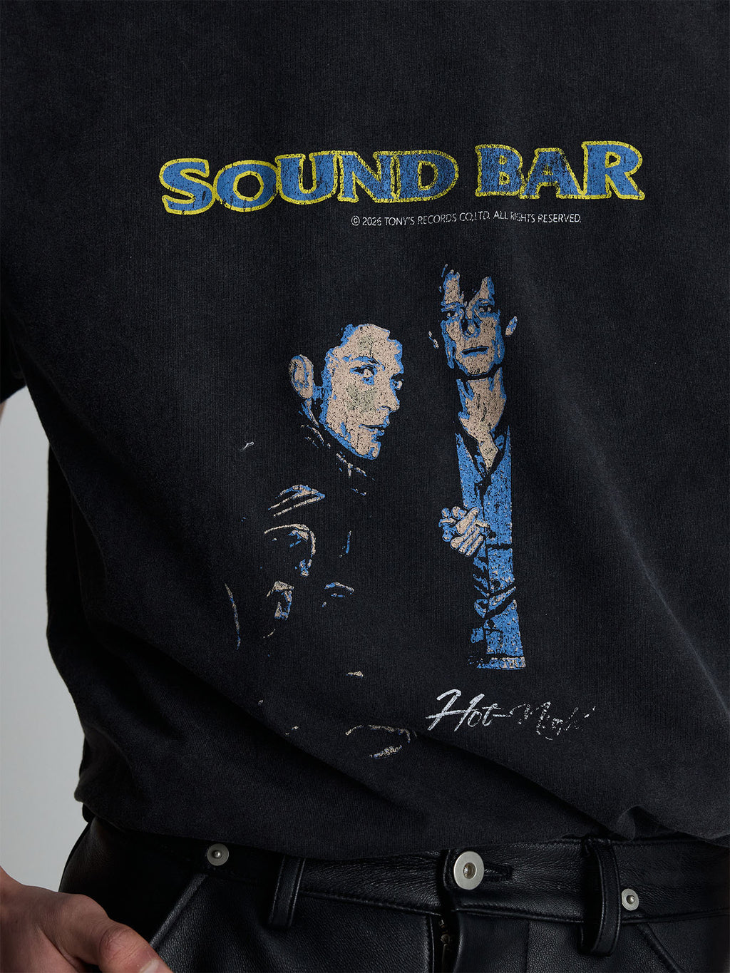 Tonywack - Garment-Dyed Sound Bar T-Shirt (Faded Carbon) product image 5 | TRAB K-Fashion Australia