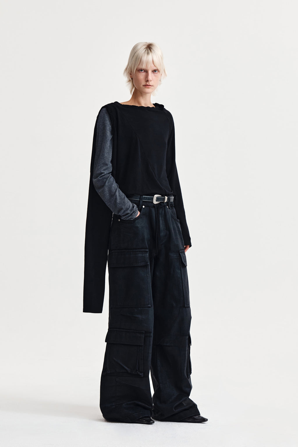 Matin Kim - Weaving Long Sleeve Top (Black) product image 9 | TRAB K-Fashion Australia