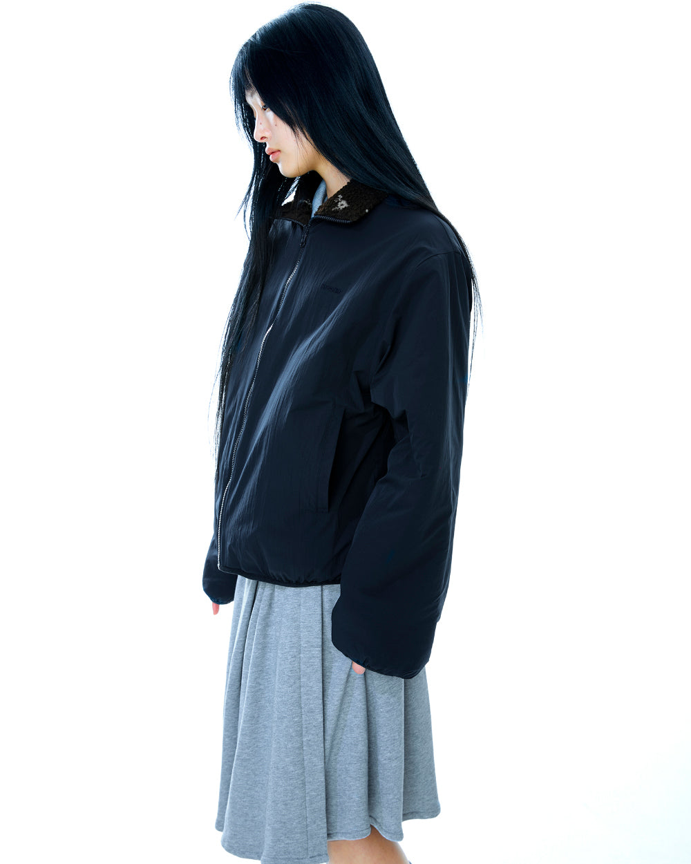 Coyseio - Petal Reversible Fleece Jacket (Brown) product image 9 | TRAB K-Fashion Australia