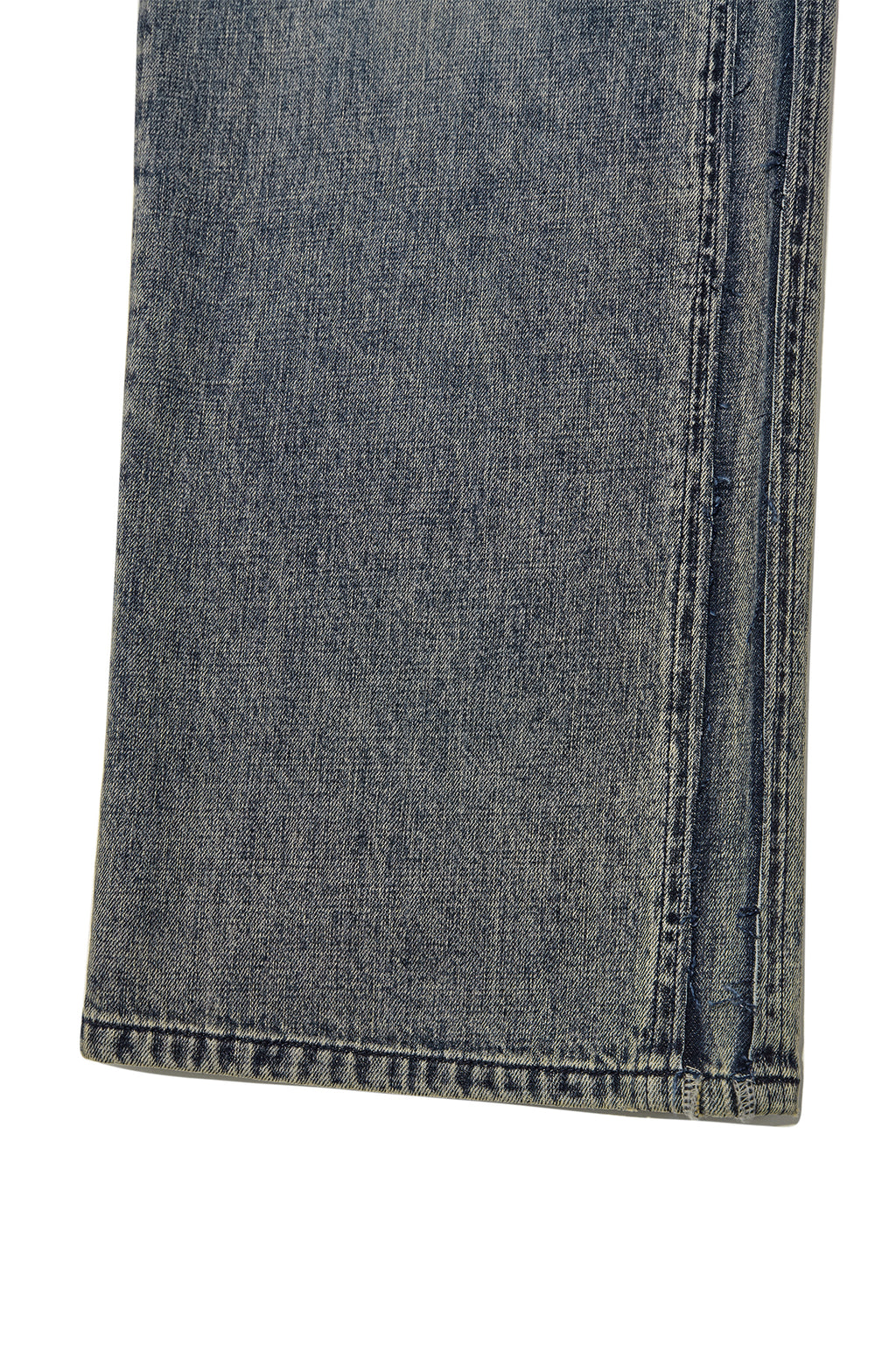 Matin Kim - Rough Cut Line Point Denim Pants (Smoke Blue) product image 5 | TRAB K-Fashion Australia