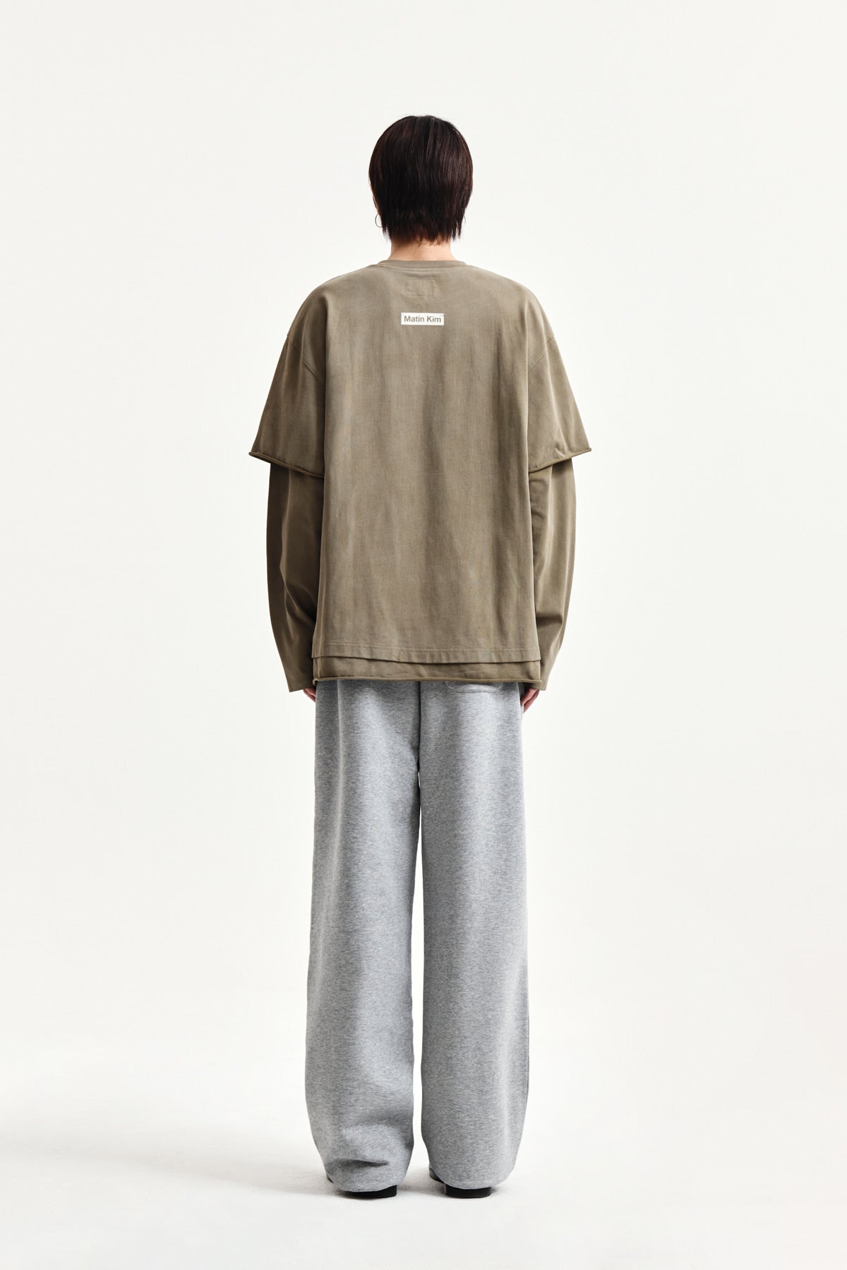 Matin Kim - Spray Effect Layered Top (Khaki) product image 7 | TRAB K-Fashion Australia