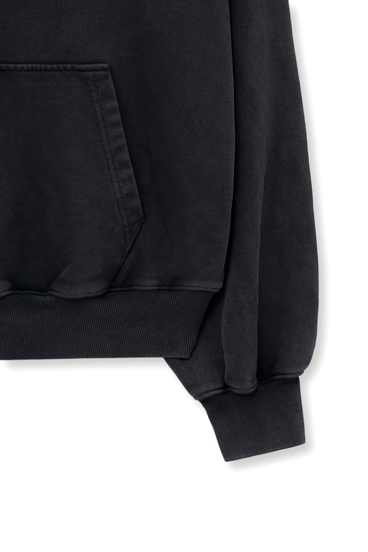 Matin Kim - Zipper Point Washed Hoody (Charcoal) product image 5 | TRAB K-Fashion Australia