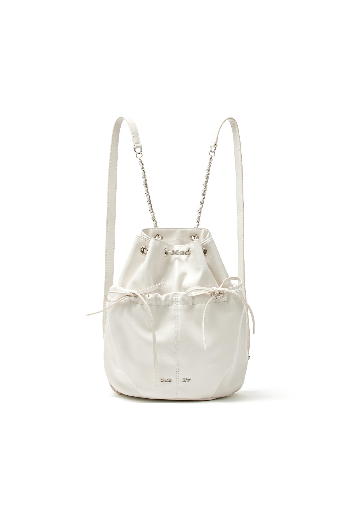 Matin Kim - Draw String Ribbon Back Pack (Ivory) product image 6 | TRAB K-Fashion Australia