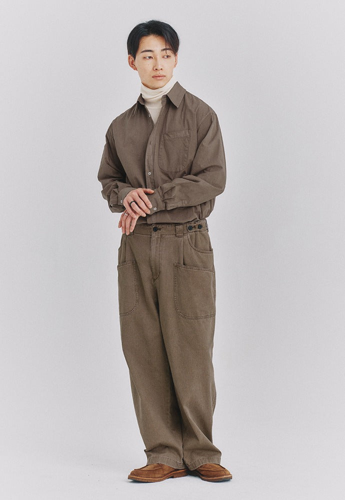 Art if acts - Padre Garment-dyed Shirt (Brown) product image 1 | TRAB K-Fashion Australia