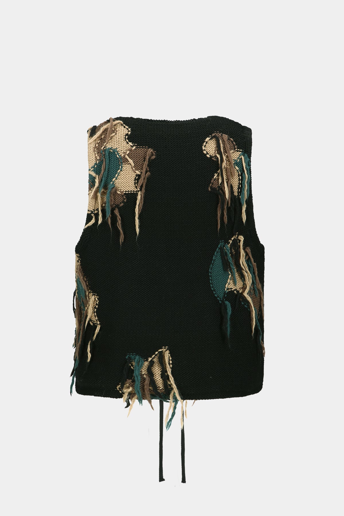 Andersson Bell - Camouflage Reversible Knit Vest (Black) product image 9 | TRAB K-Fashion Australia