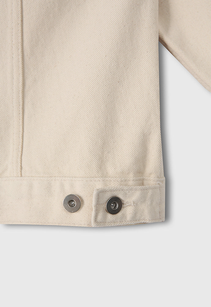 Tonywack - Cropped Single Pocket Denim Jacket (Ecru) product image 9 | TRAB K-Fashion Australia