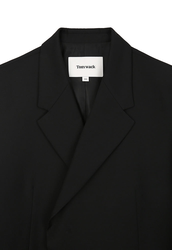 Tonywack - High Density Wool Hidden Button Blazer (Black) product image 8 | TRAB K-Fashion Australia