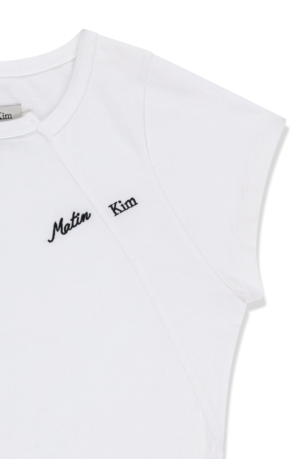 Matin Kim - Curved Cut Slim Top (Ivory) product image 4 | TRAB K-Fashion Australia
