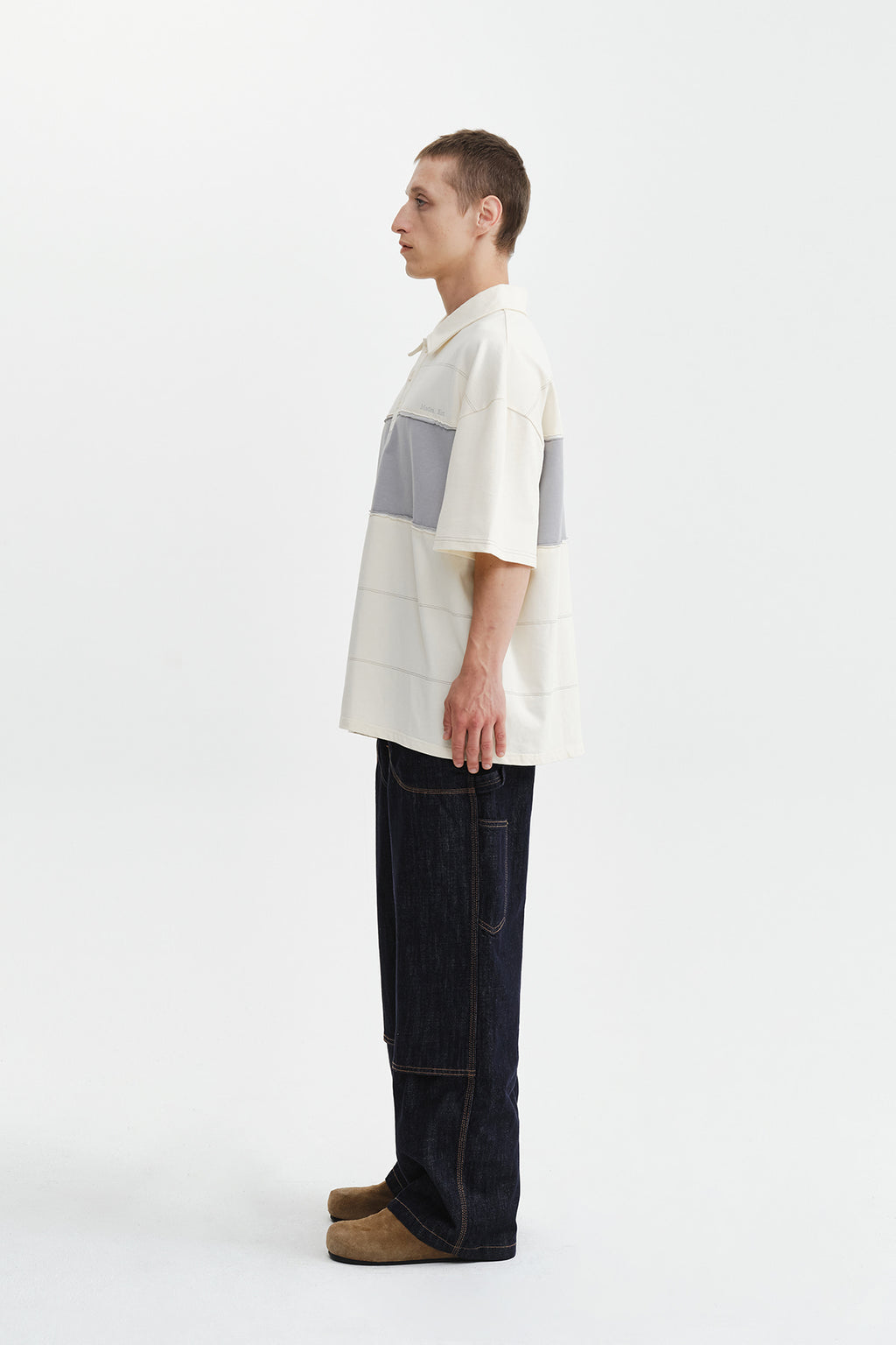Matin Kim - Cut Out Block Collar Top (Ivory) product image 7 | TRAB K-Fashion Australia