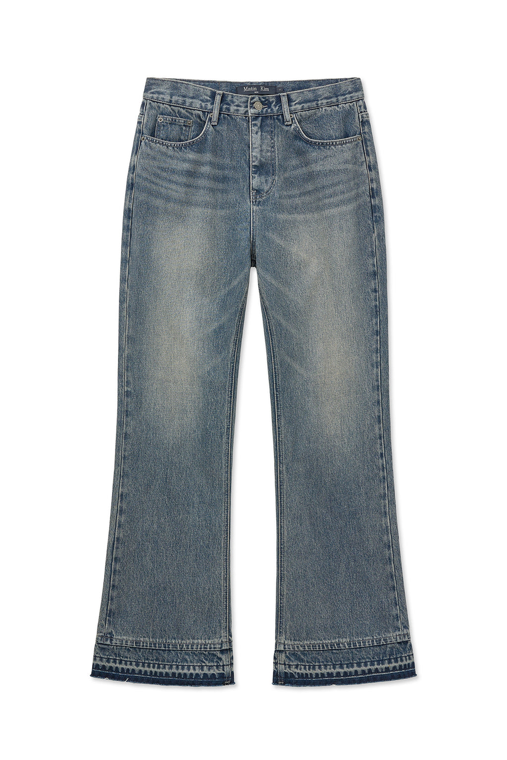 Matin Kim - Washed Flare Denim Pants (Light Blue) product image 1 | TRAB K-Fashion Australia