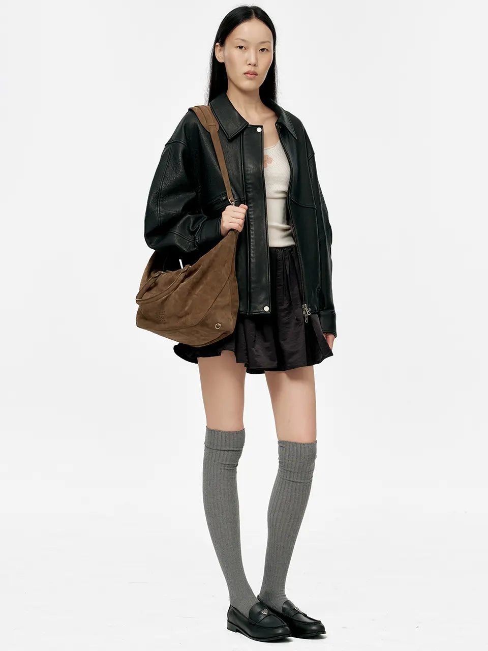 Marge Sherwood - Dumpling Tote (Cappuccino Suede) product image 3 | TRAB K-Fashion Australia