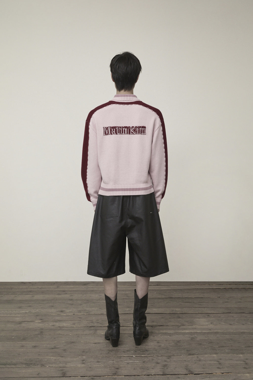 Matin Kim - Matin Kim Initial Knit Zip Up (Pink) product image 7 | TRAB K-Fashion Australia