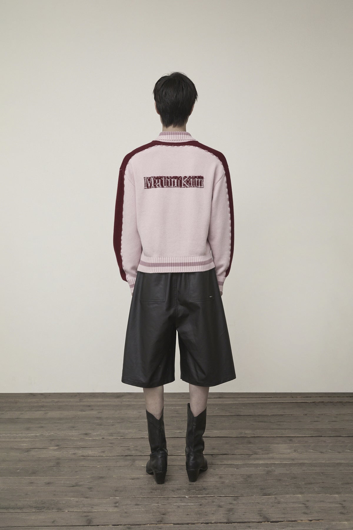 Matin Kim - Matin Kim Initial Knit Zip Up (Pink) product image 7 | TRAB K-Fashion Australia