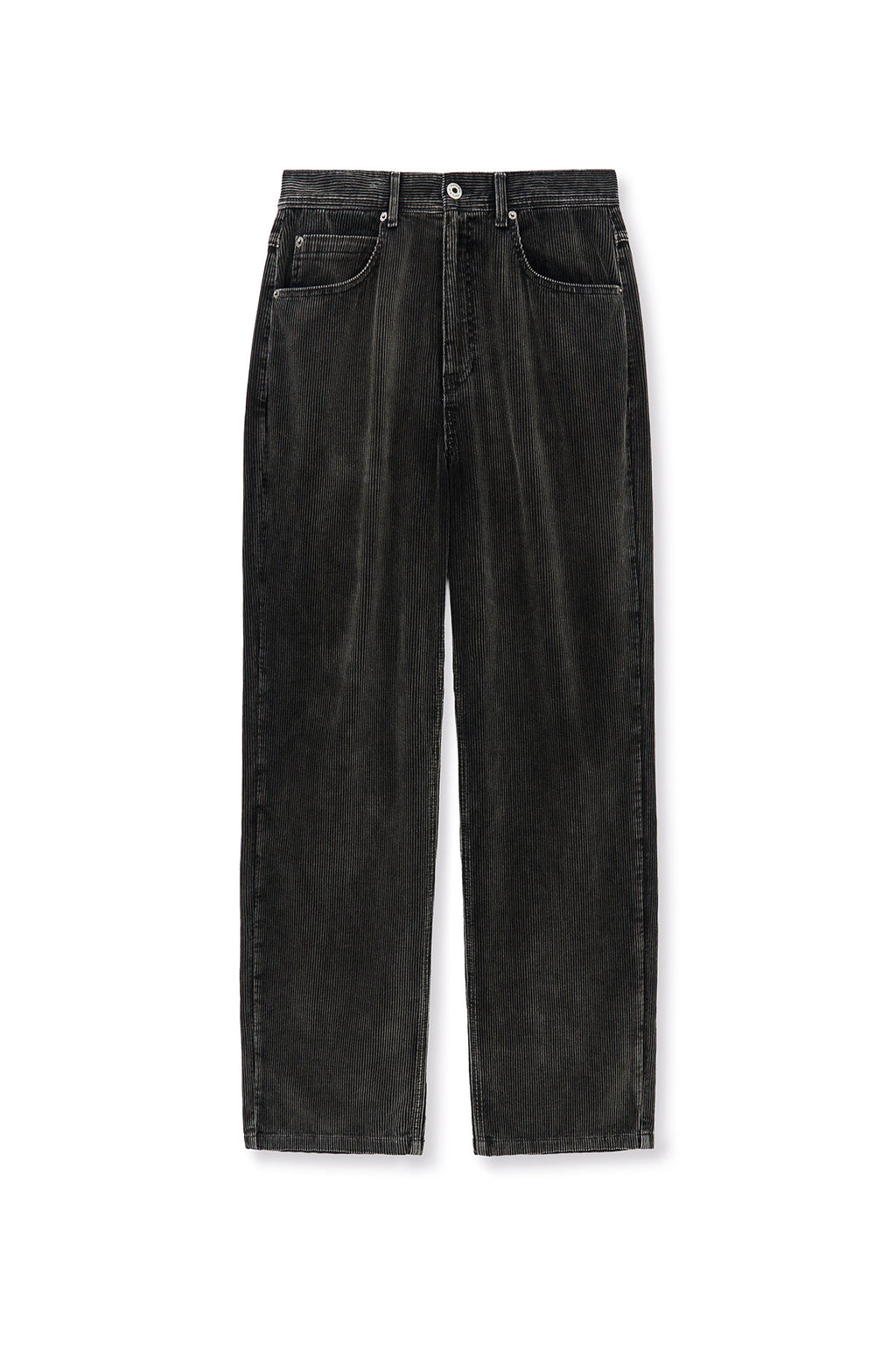 Matin Kim - Wased Corduroy Pants (Charcoal) product image 2 | TRAB K-Fashion Australia