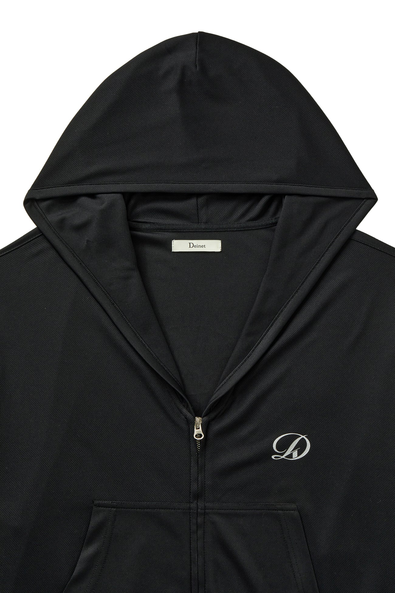 Deinet - Cool Mesh Hooded Zip Up (Black) product image 3 | TRAB K-Fashion Australia