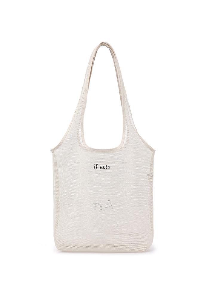 Art if acts - 'Art' Mesh Shopper Bag (Ecru) product image 6 | TRAB K-Fashion Australia