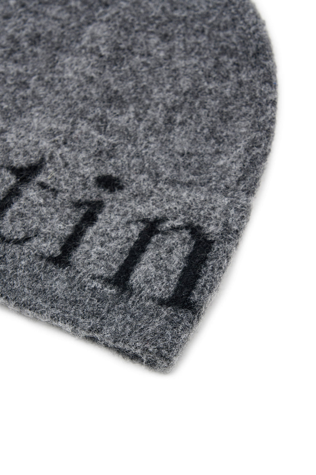 Matin Kim - Matin Logo Boucle Knit Beanie (Charcoal) product image 3 | TRAB K-Fashion Australia