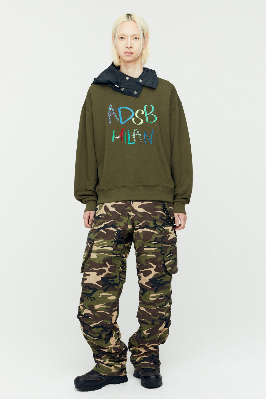 Andersson Bell - (essential) Unisex Adsb Milan Embroidery Sweatshirts (Khaki) product image 14 | TRAB K-Fashion Australia