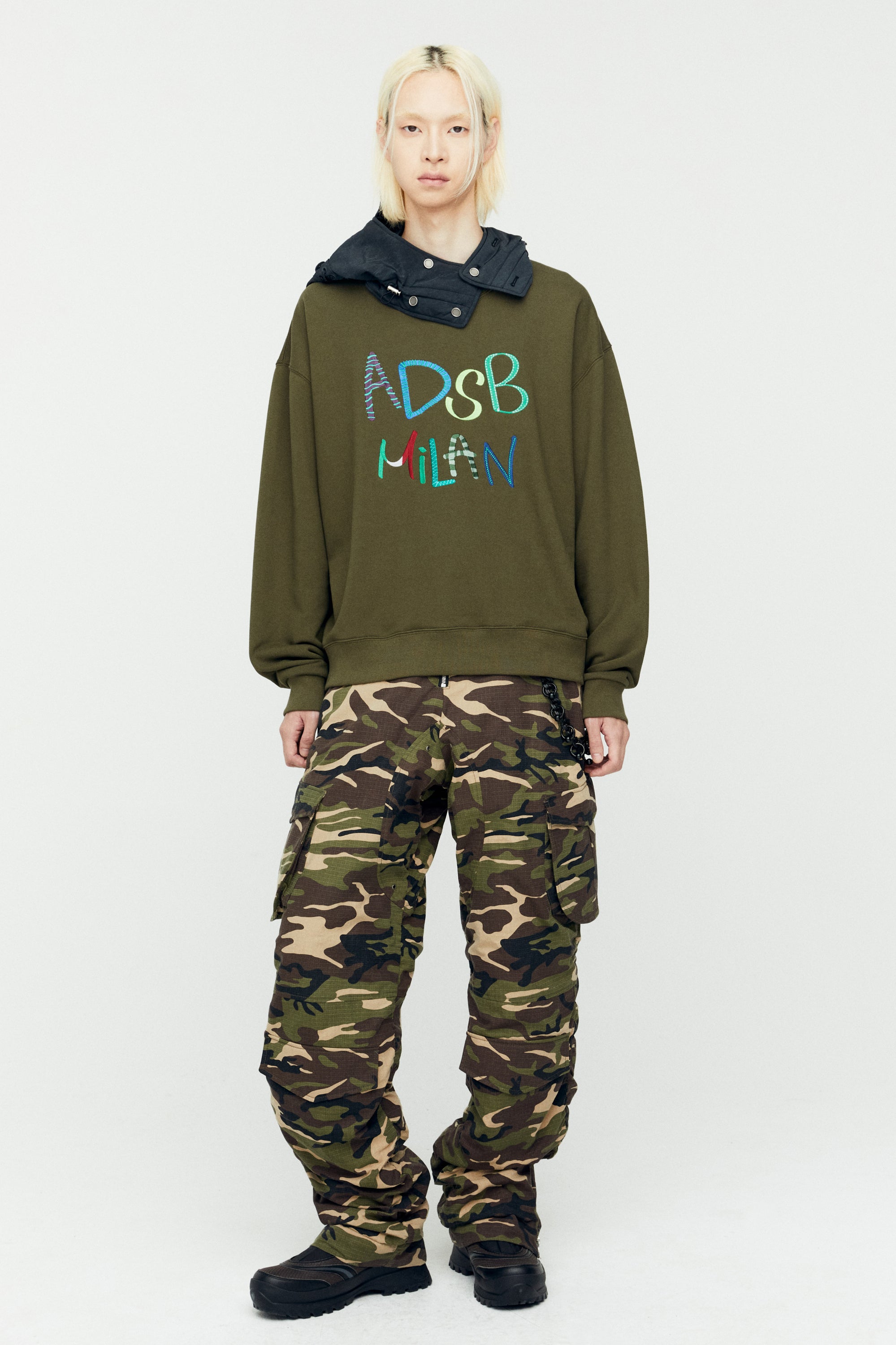 Andersson Bell - (essential) Unisex Adsb Milan Embroidery Sweatshirts (Khaki) product image 14 | TRAB K-Fashion Australia