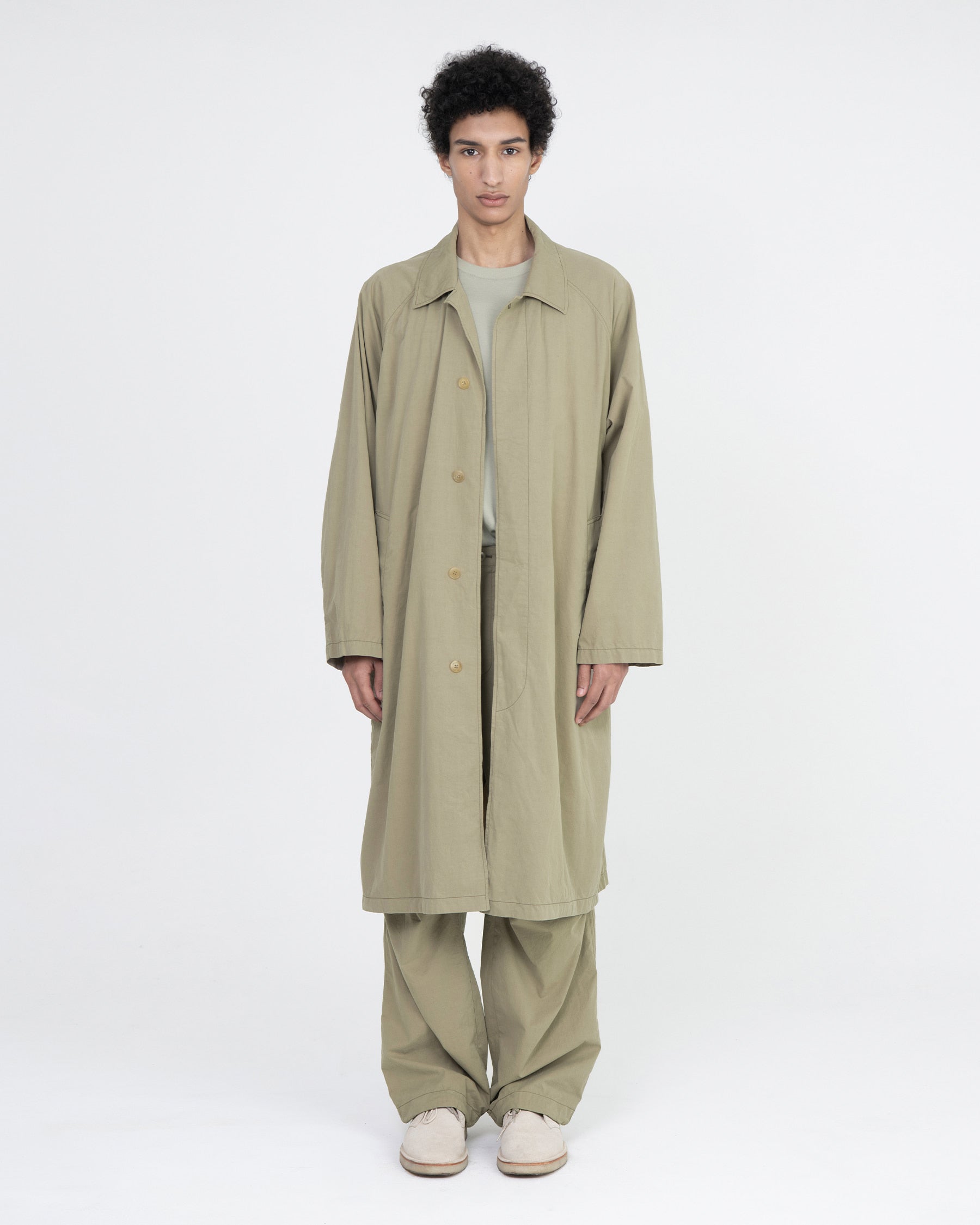Brownyard - Washed Balmacaan Coat (Dark Beige) product image 1 | TRAB K-Fashion Australia