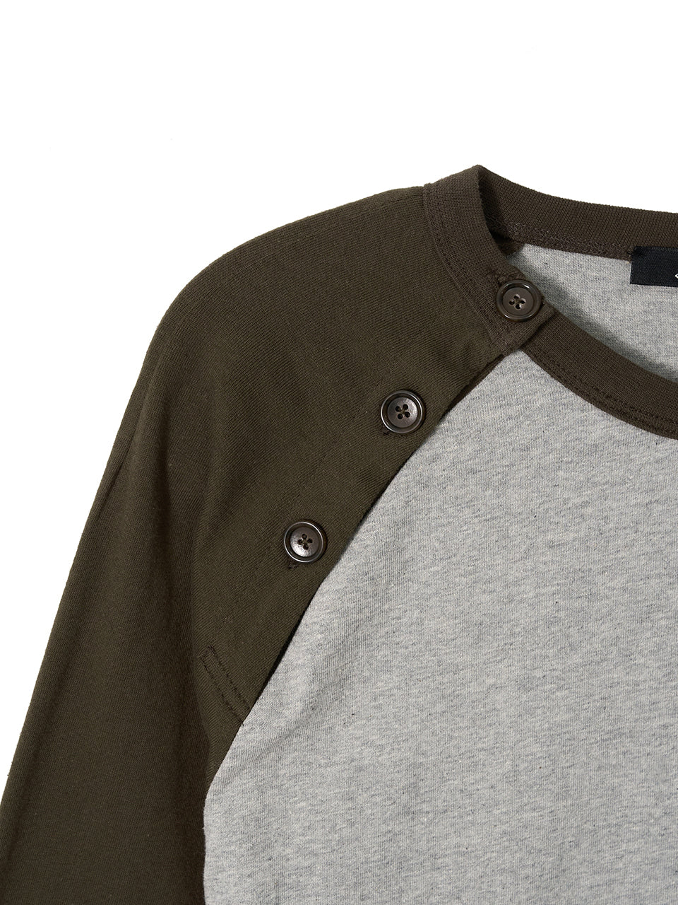 Kijun - Button Open Raglan Tee (Khaki Brown) product image 11 | TRAB K-Fashion Australia
