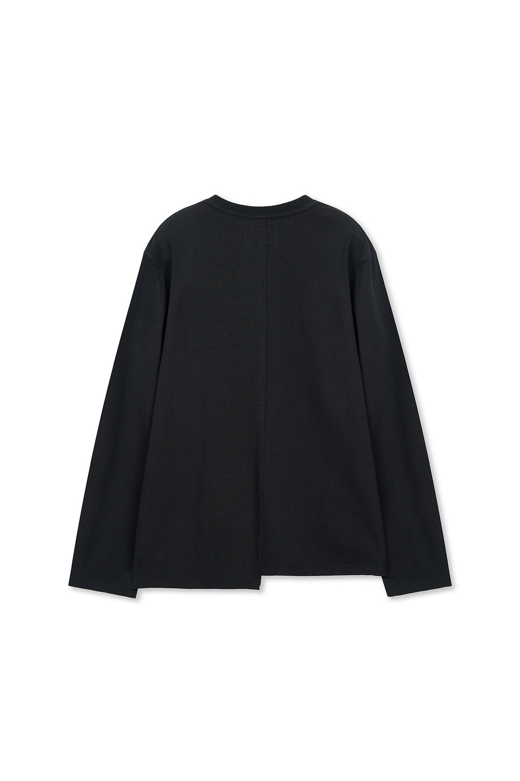 Matin Kim - Asymmetric Logo Top (Black) product image 2 | TRAB K-Fashion Australia