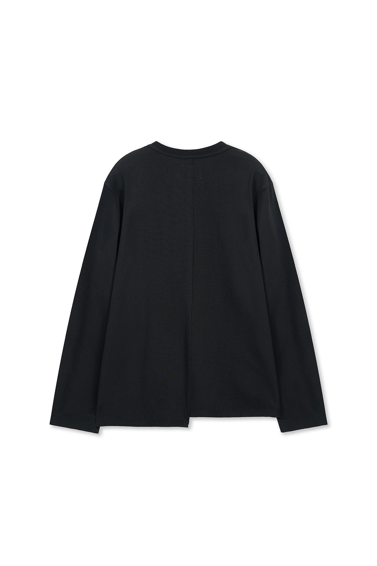 Matin Kim - Asymmetric Logo Top (Black) product image 2 | TRAB K-Fashion Australia