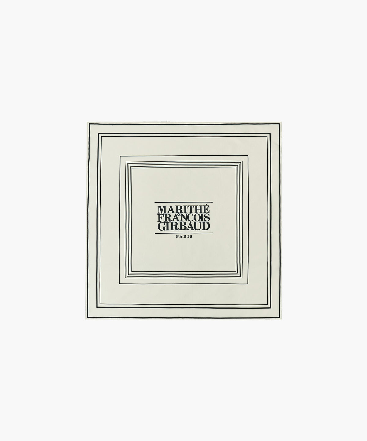 Marithe & Francois Girbaud - Classic Logo Silk Scarf (Ivory) product image 1 | TRAB K-Fashion Australia