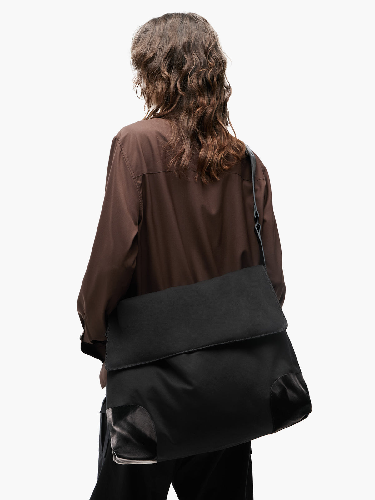 Jiyong Kim - Sun-Bleached Leather Strap Bag (Black) product image 5 | TRAB K-Fashion Australia
