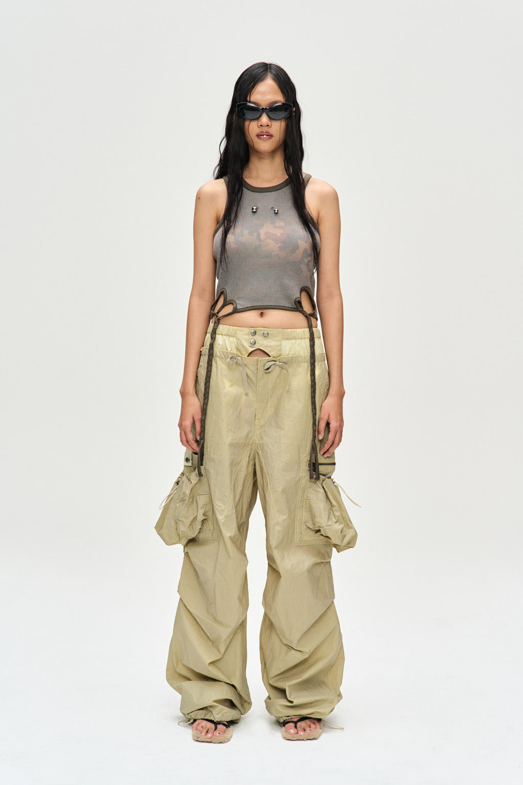 Andersson Bell - Balloon Pocket Parachute Pants (Yellow Beige) product image 2 | TRAB K-Fashion Australia