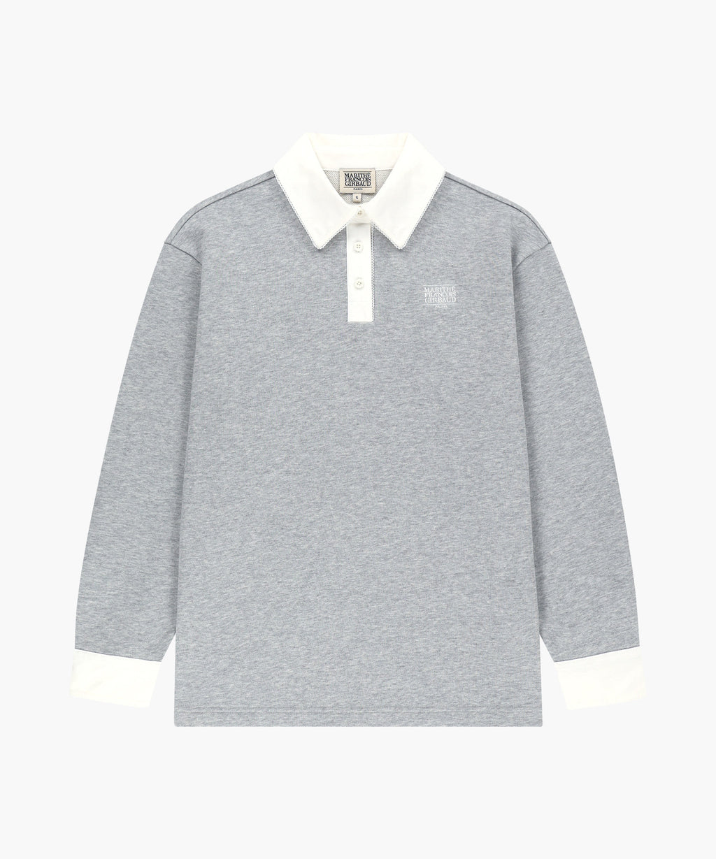 Marithe & Francois Girbaud - Small Classic Logo Lace Collar Sweatshirt (Heather Gray) product image 5 | TRAB K-Fashion Australia