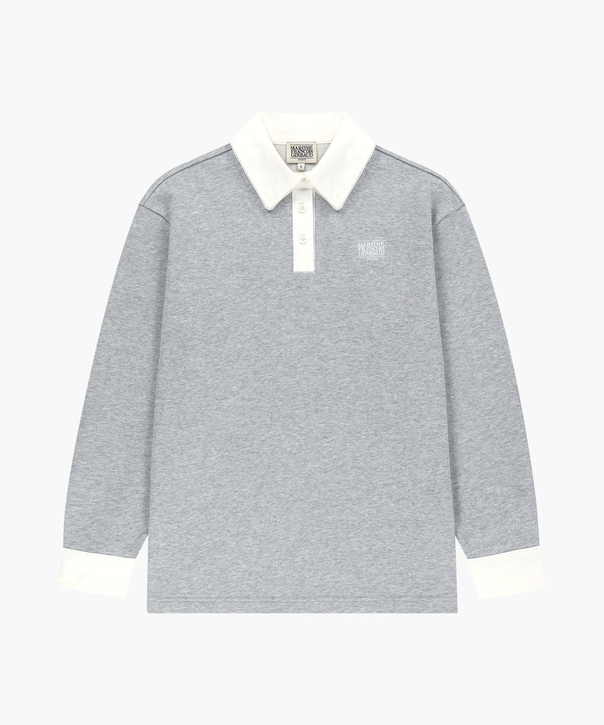 Marithe & Francois Girbaud - Small Classic Logo Lace Collar Sweatshirt (Heather Gray) product image 5 | TRAB K-Fashion Australia