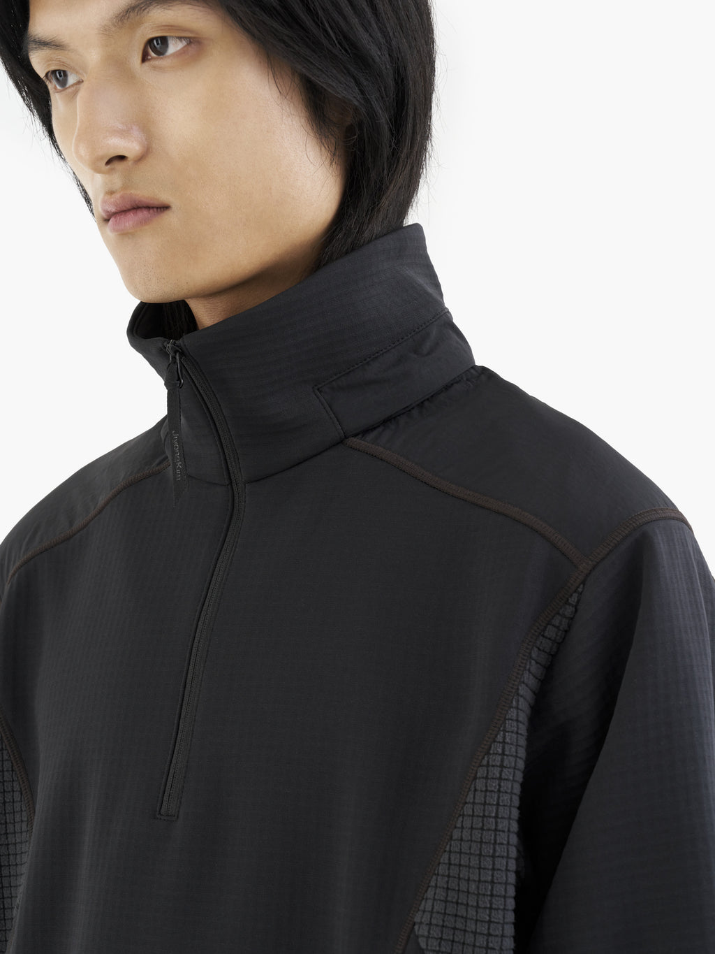 Jiyong Kim - Hooded Half Zip-Up (Black) product image 7 | TRAB K-Fashion Australia