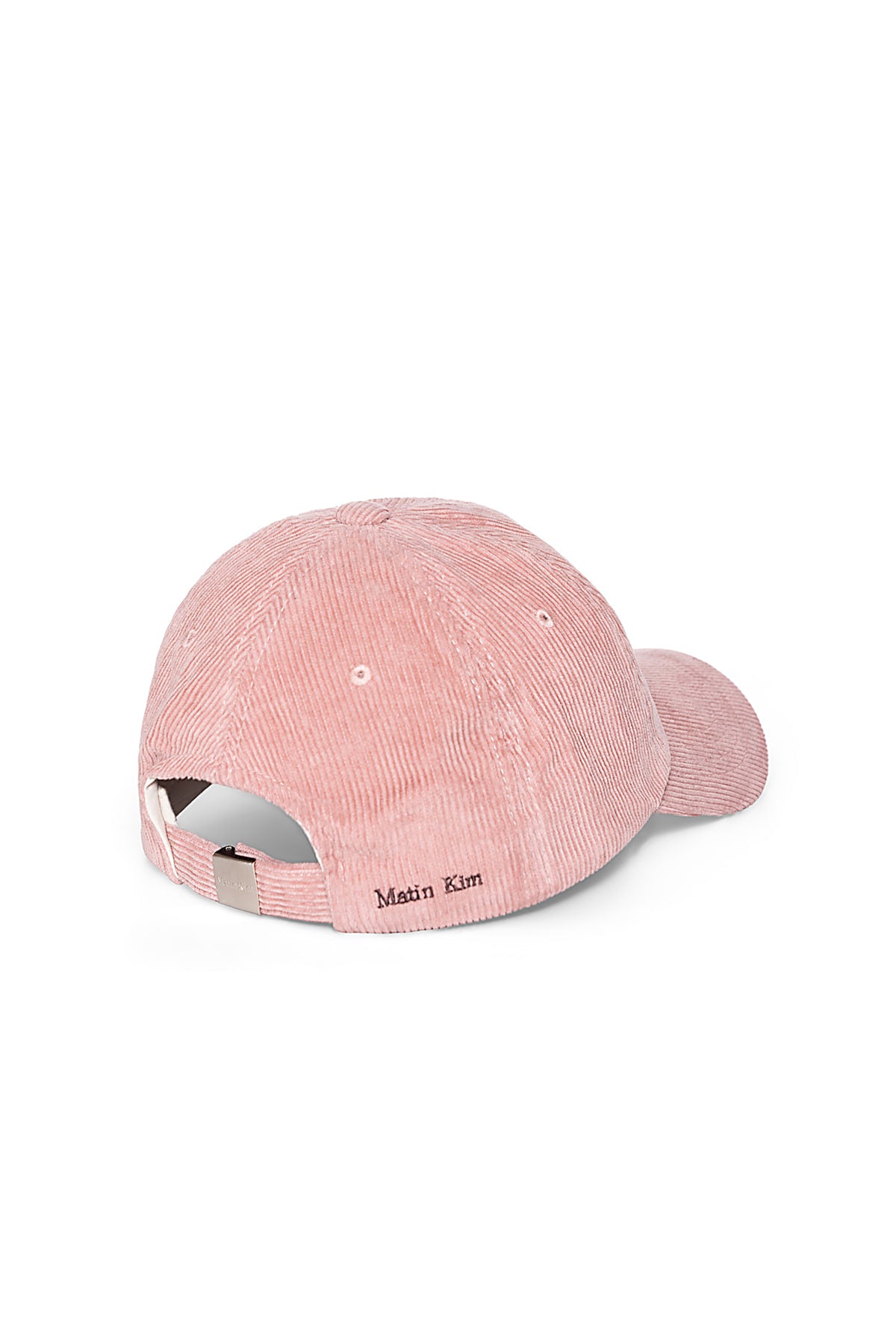 Matin Kim - Matin Cracked Script Corduroy Ball Cap (Pink) product image 3 | TRAB K-Fashion Australia