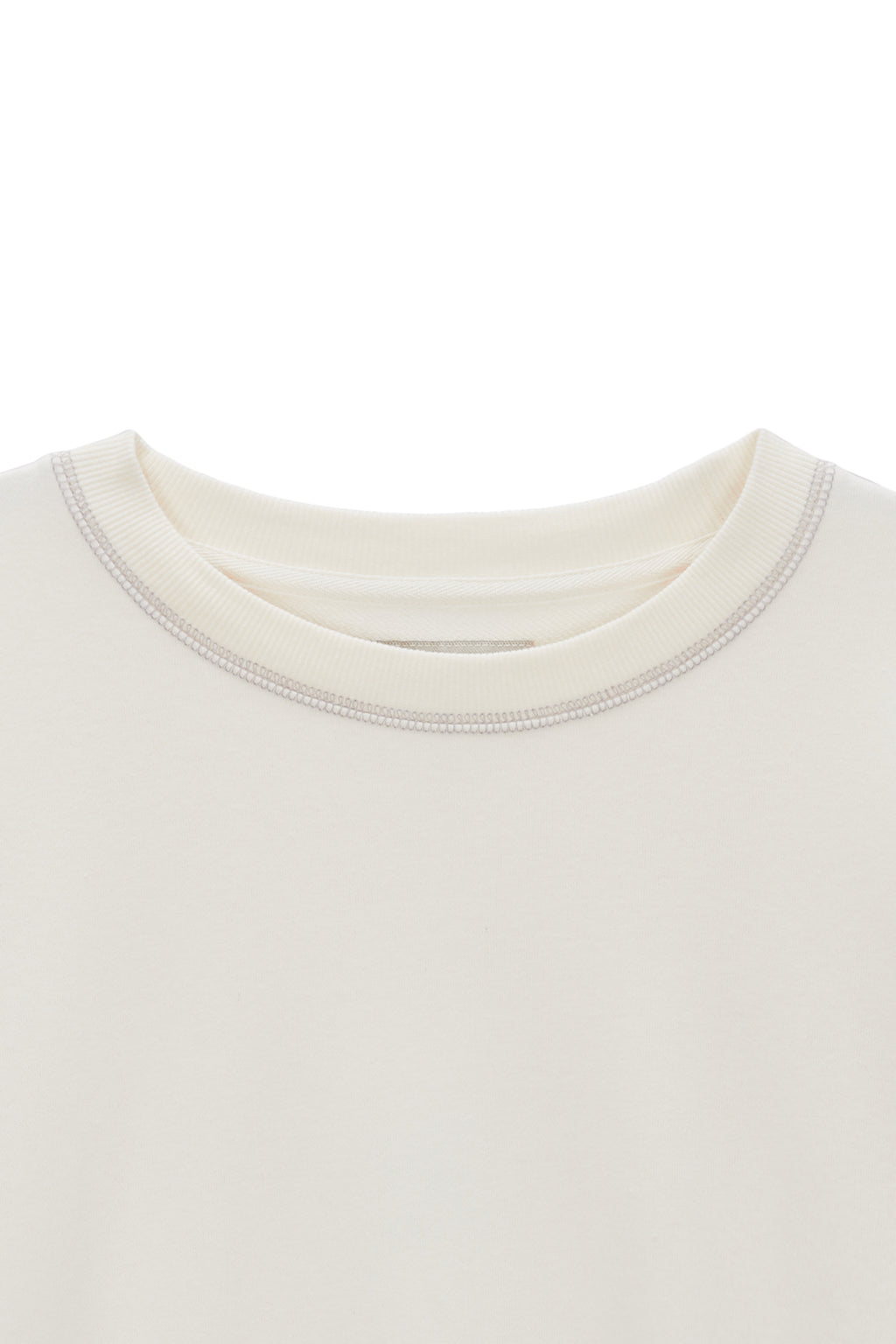Matin Kim - Stitch Label Sweatshirt (Ivory) product image 3 | TRAB K-Fashion Australia