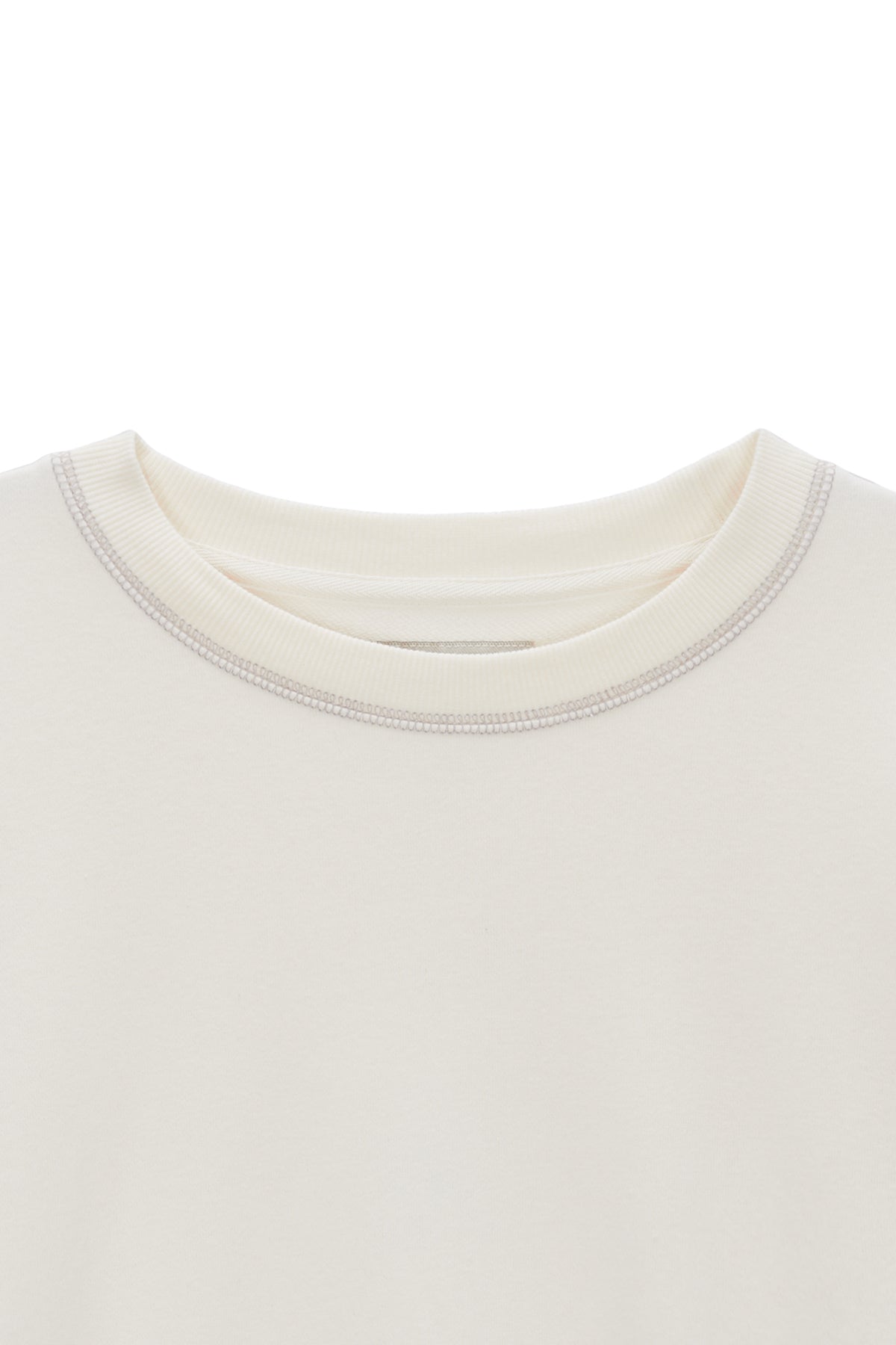 Matin Kim - Stitch Label Sweatshirt (Ivory) product image 3 | TRAB K-Fashion Australia