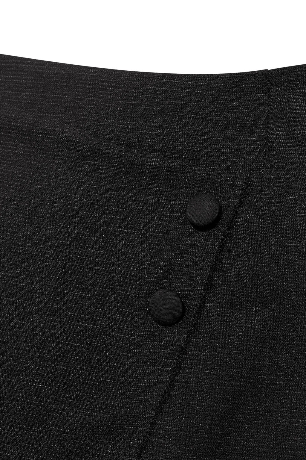 Matin Kim - Stripe Herringbone Wrap Mini Skirt (Black) product image 3 | TRAB K-Fashion Australia