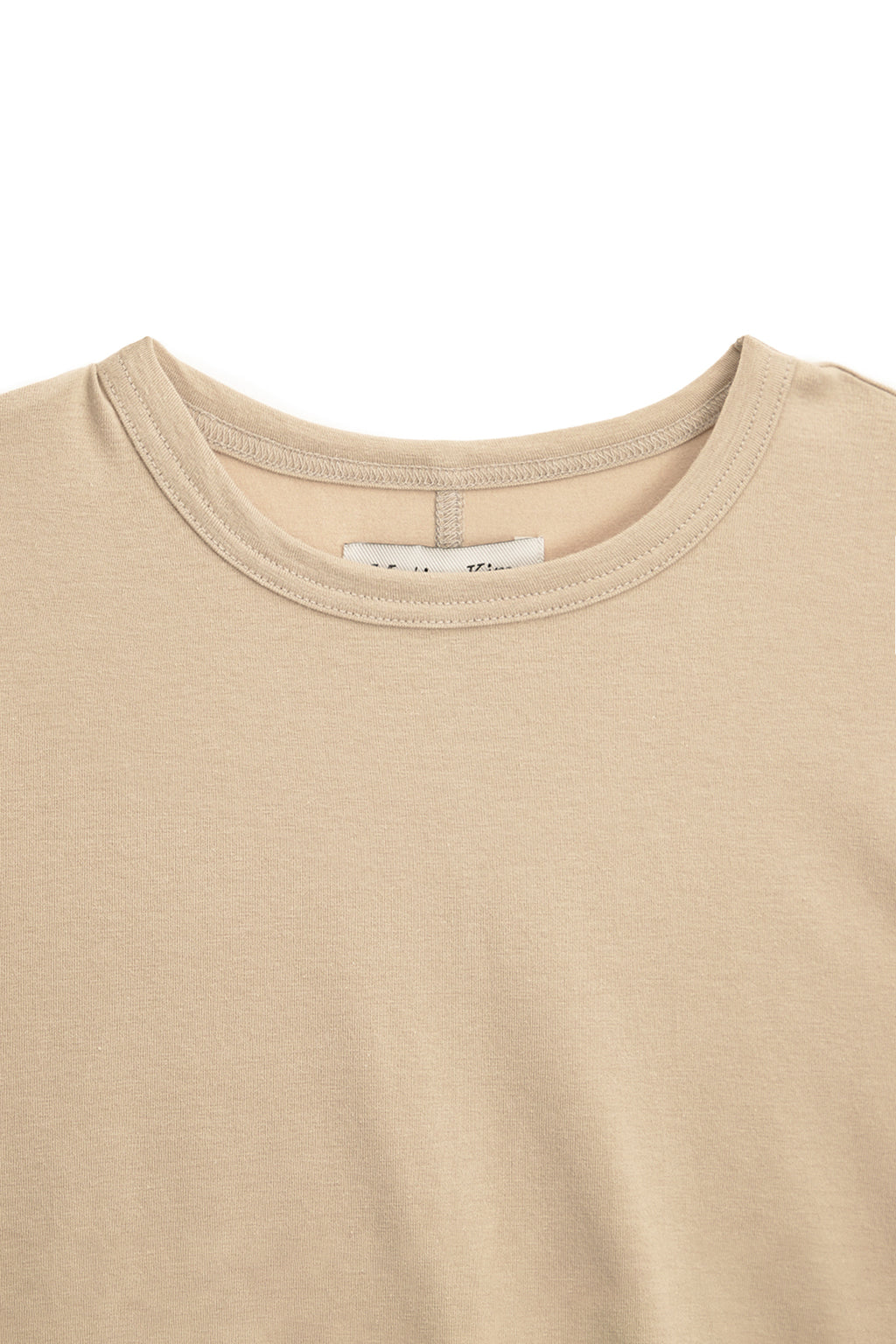 Matin Kim - Mini Label Shirring Top (Beige) product image 3 | TRAB K-Fashion Australia