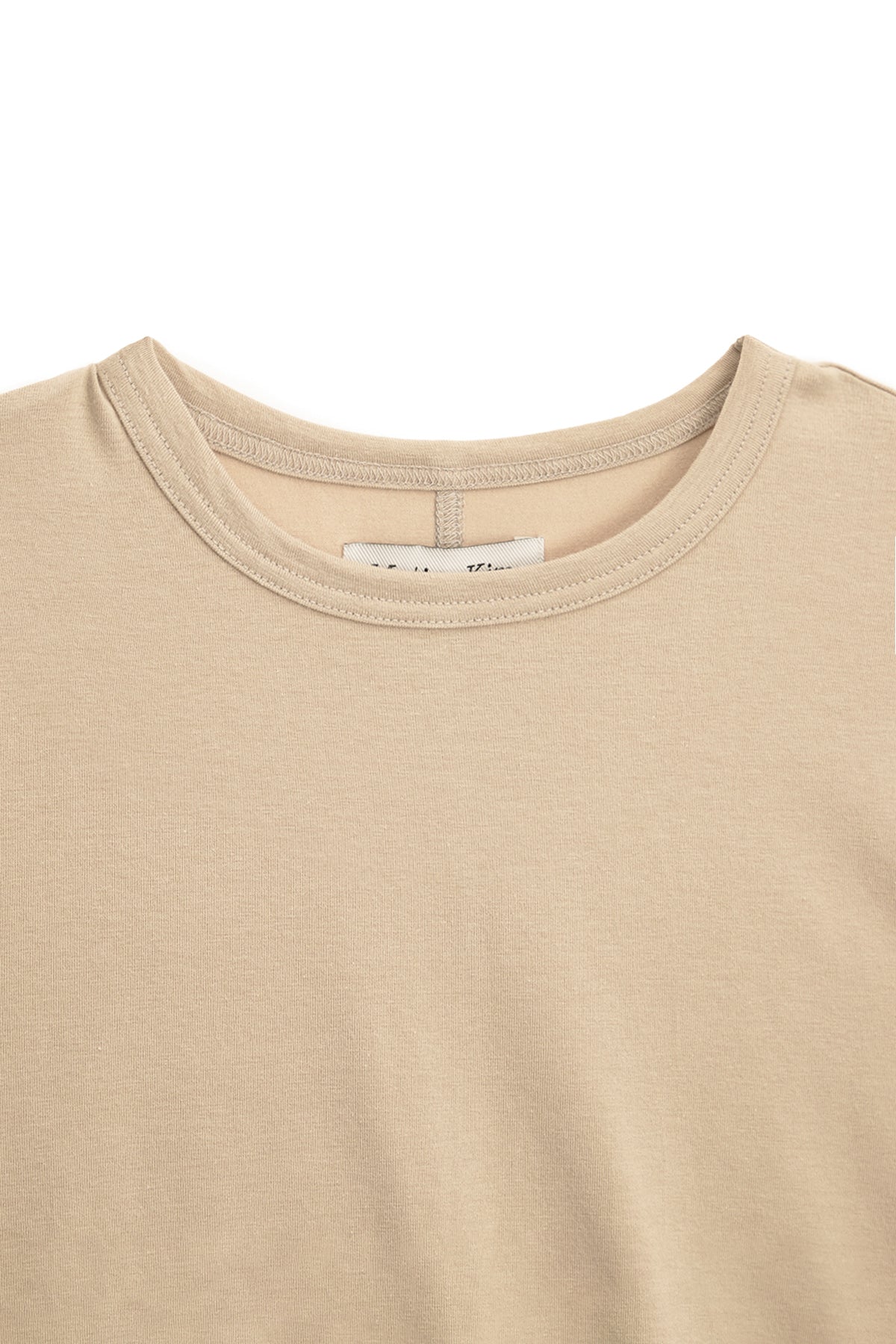 Matin Kim - Mini Label Shirring Top (Beige) product image 3 | TRAB K-Fashion Australia