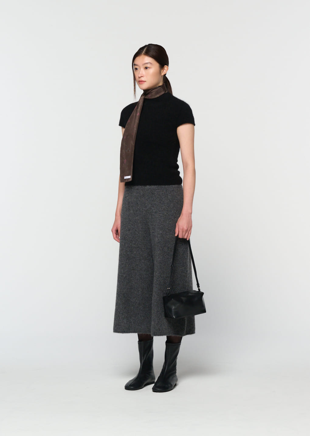 Amomento - wholegarment hairy knit top (Black) product image 9 | TRAB K-Fashion Australia