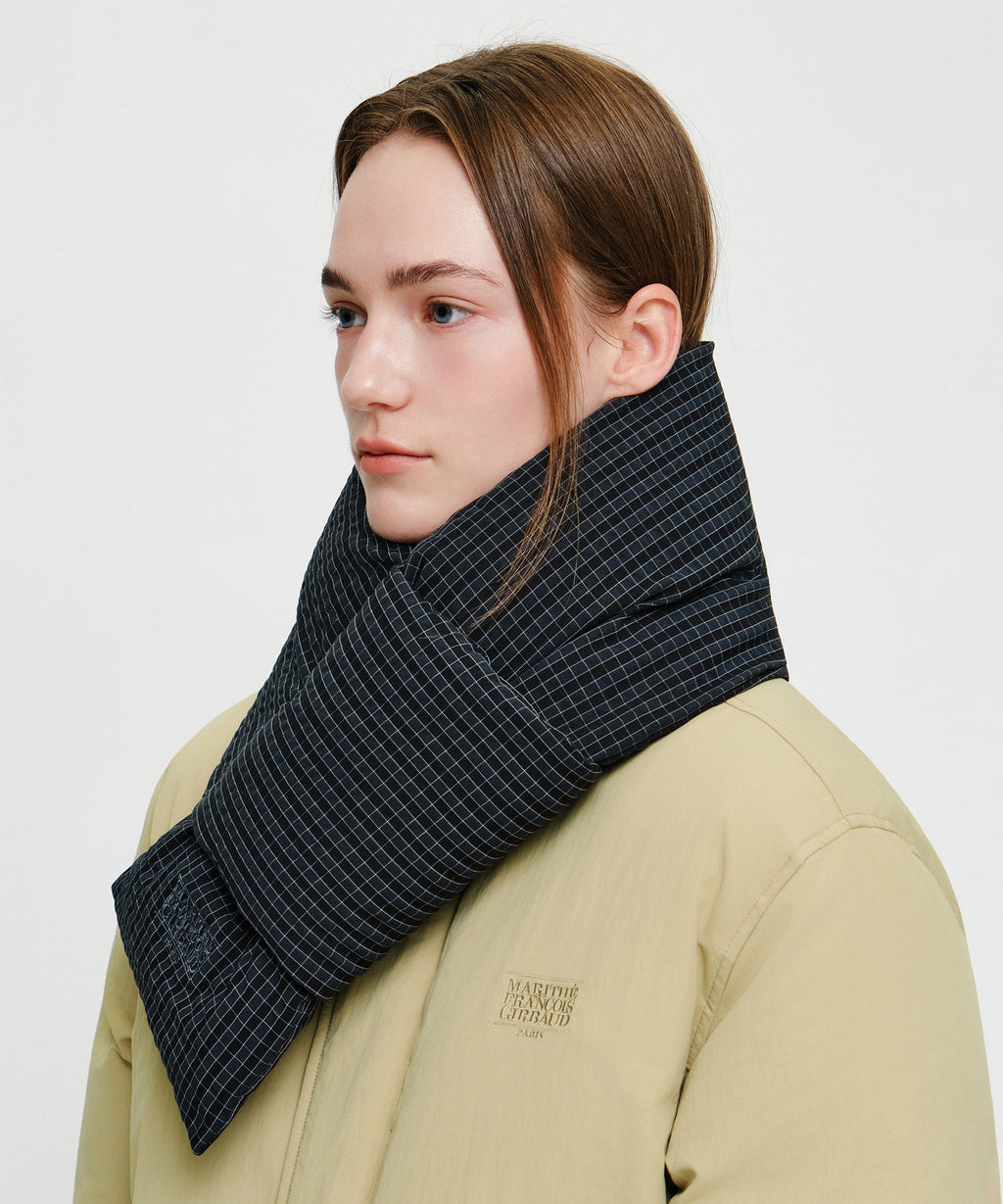 Marithe & Francois Girbaud - Classic Logo Padding Muffler (Check) product image 5 | TRAB K-Fashion Australia
