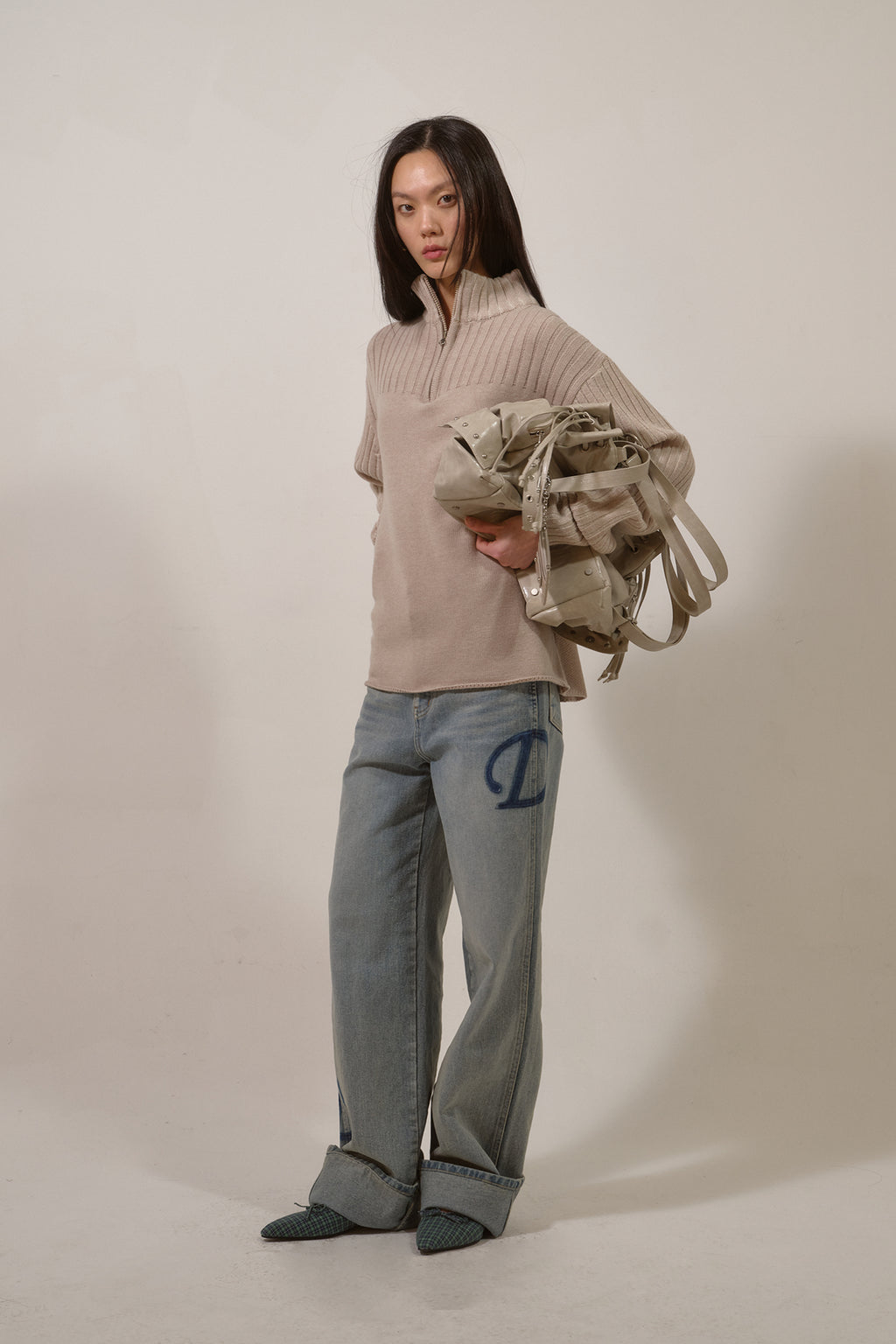 Deinet - D Patch Roll Up Denim (Blue) product image 5 | TRAB K-Fashion Australia