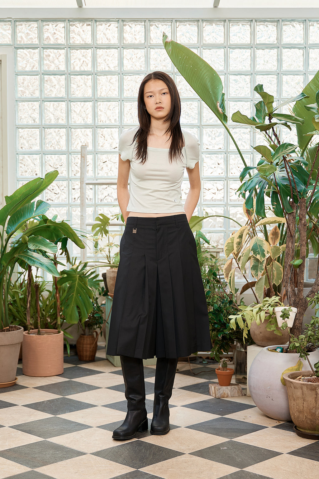 Matin Kim - Raglan Bolero Slim Top (Light Green) product image 10 | TRAB K-Fashion Australia