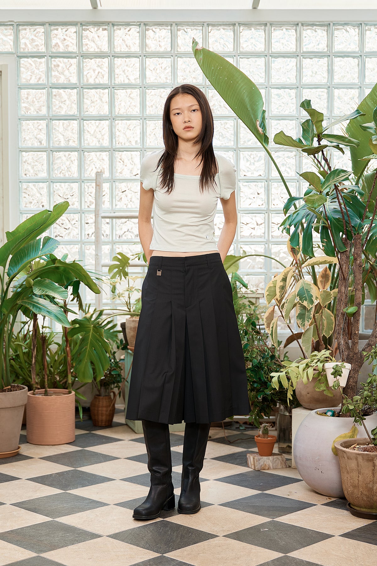 Matin Kim - Raglan Bolero Slim Top (Light Green) product image 10 | TRAB K-Fashion Australia
