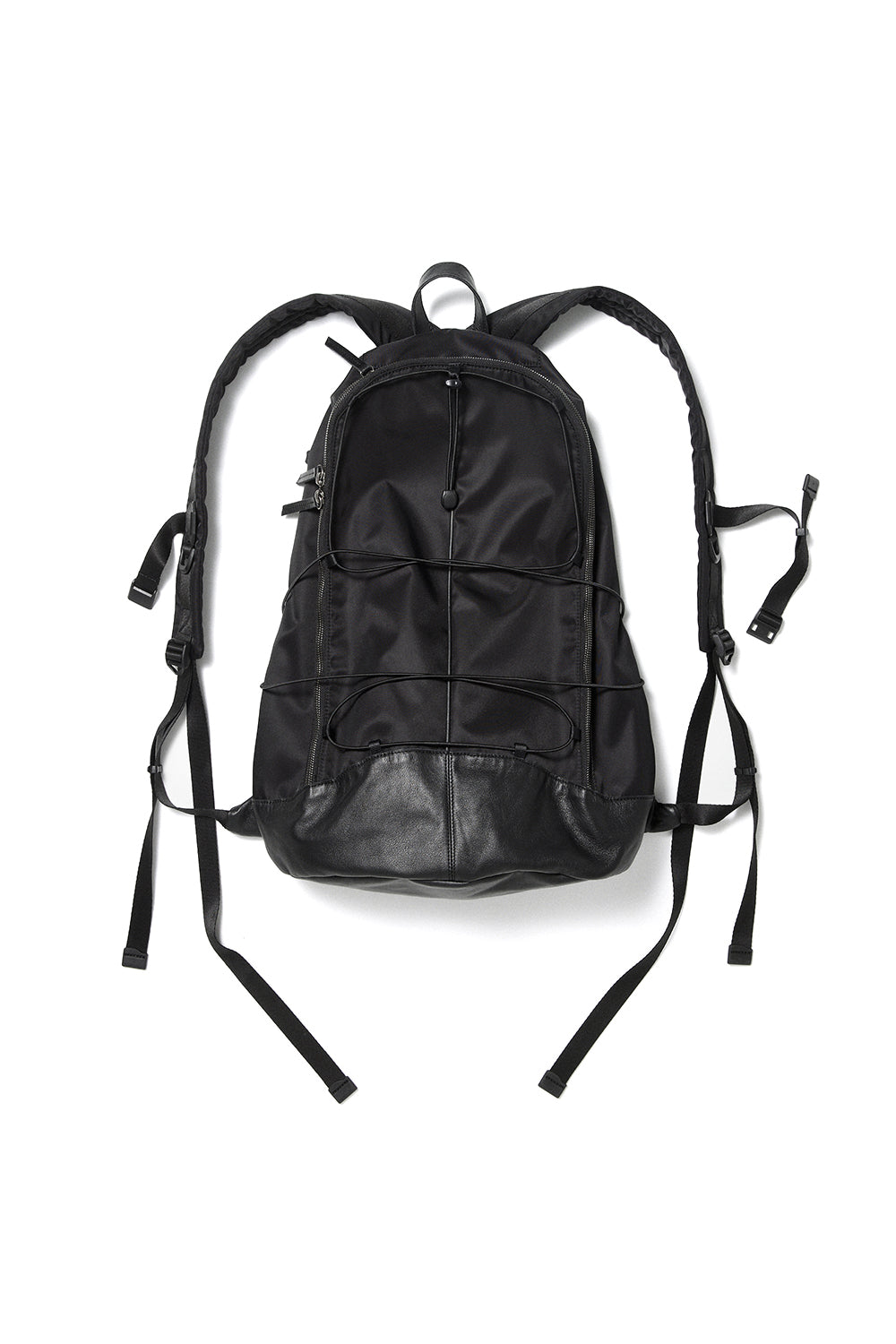 Hatchingroom - Nylon Leather Backpack (Black) product image 1 | TRAB K-Fashion Australia