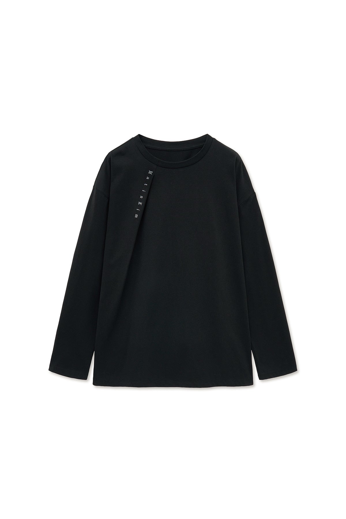 Matin Kim - Tuck Point Long Sleeve Top (Black) product image 1 | TRAB K-Fashion Australia