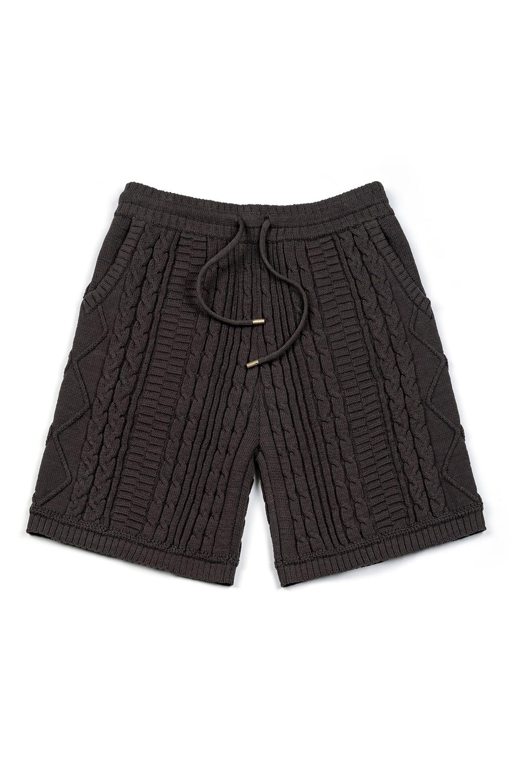 Ioedle - Seeping New Town Cable Knit Shorts (Charcoal) product image 2 | TRAB K-Fashion Australia